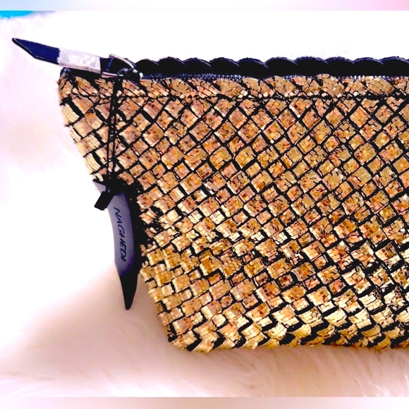 NWOT NAGHEDI PORTOFINO LARGE COSMETIC CLUTCH BAG LUXURY ITEM 12” X 7” RETAIL$120 - Picture 9 of 9